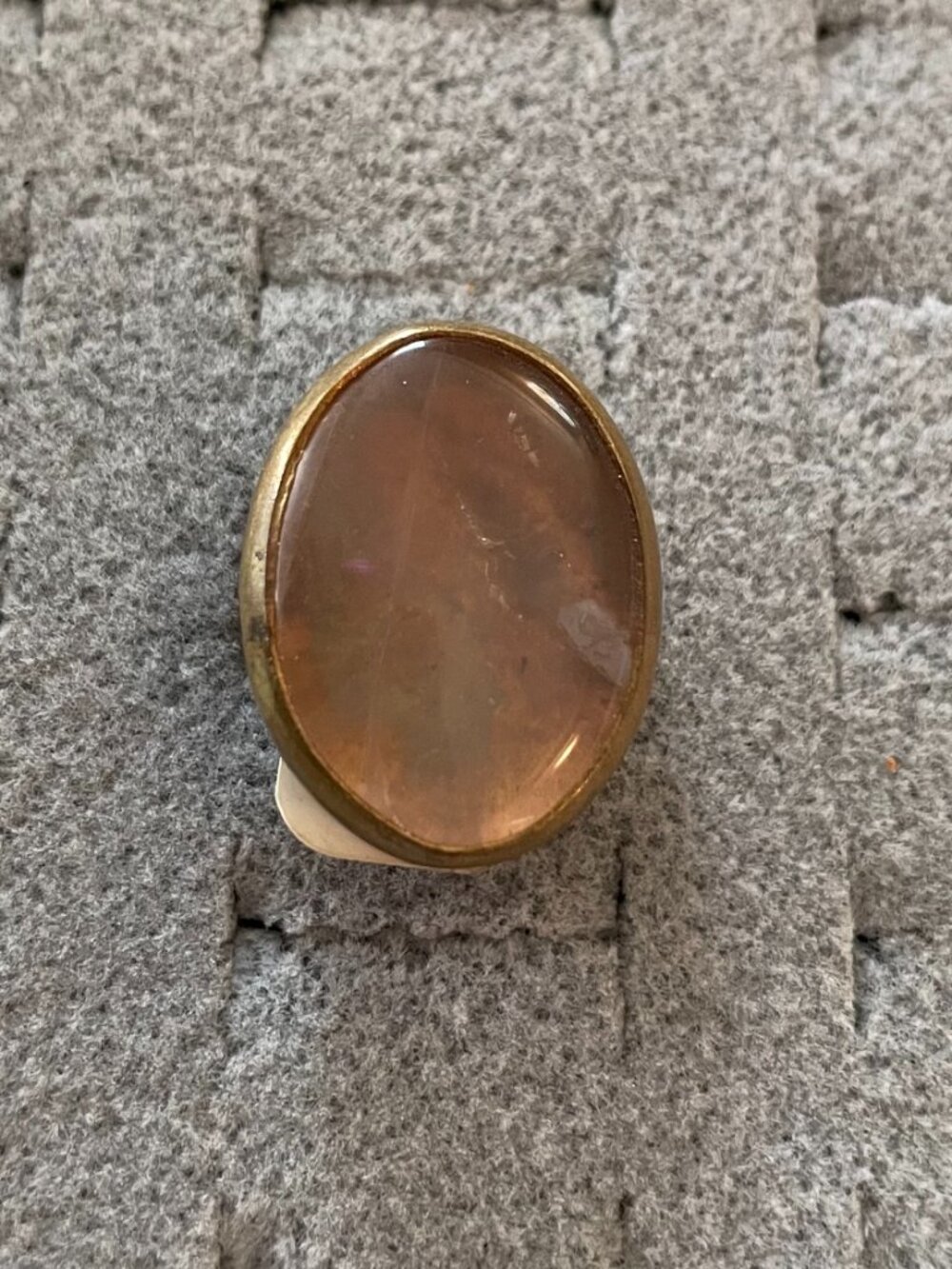NWT Vintage Ring Brass Quartz 6 Retro Inspired Hippie Boho Anthropologie $58